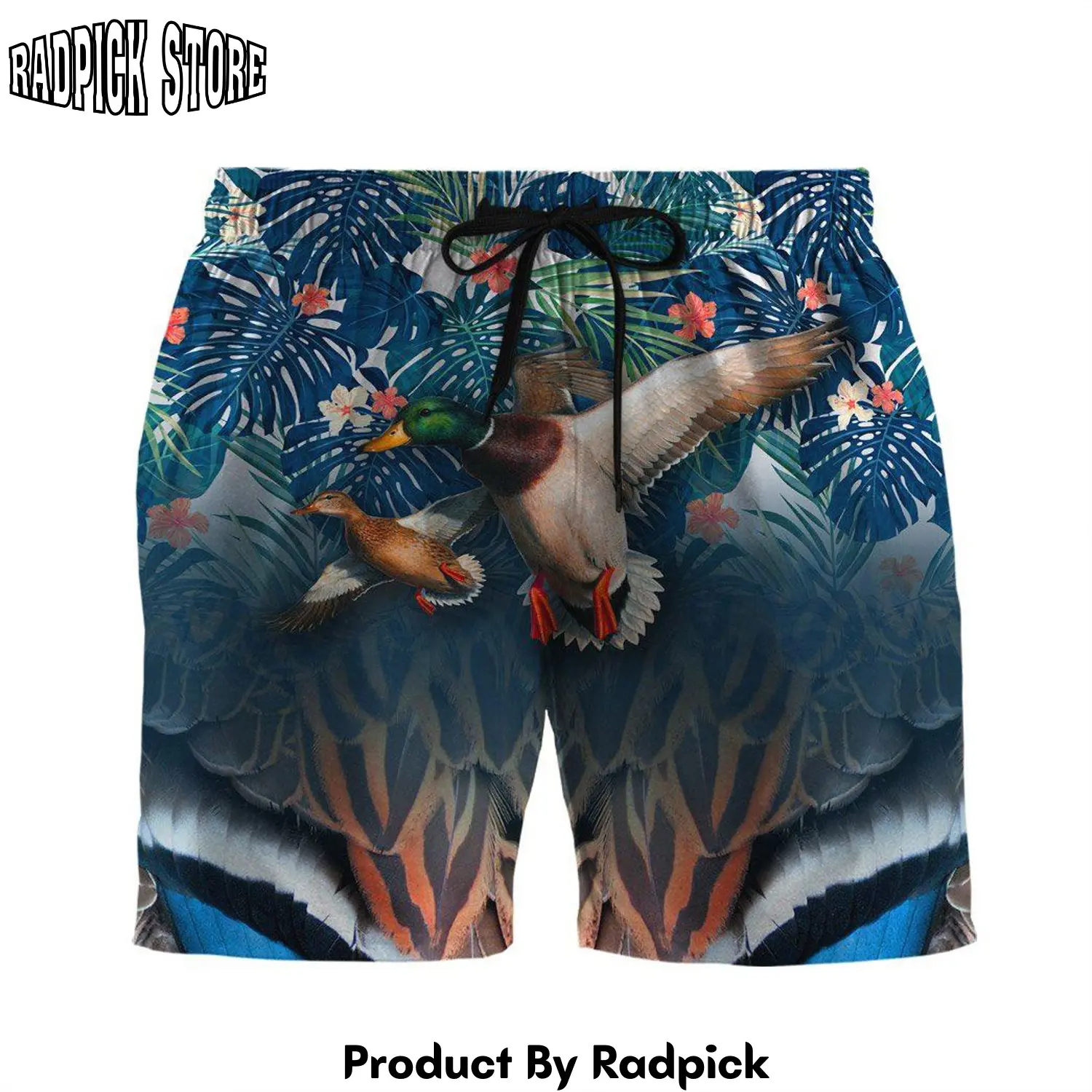 Radpick 3d duck hunting hawaii custom beach shorts swim trunks rp631552